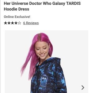Her Universe Doctor Who Galaxy TARDIS Hoodie Dress